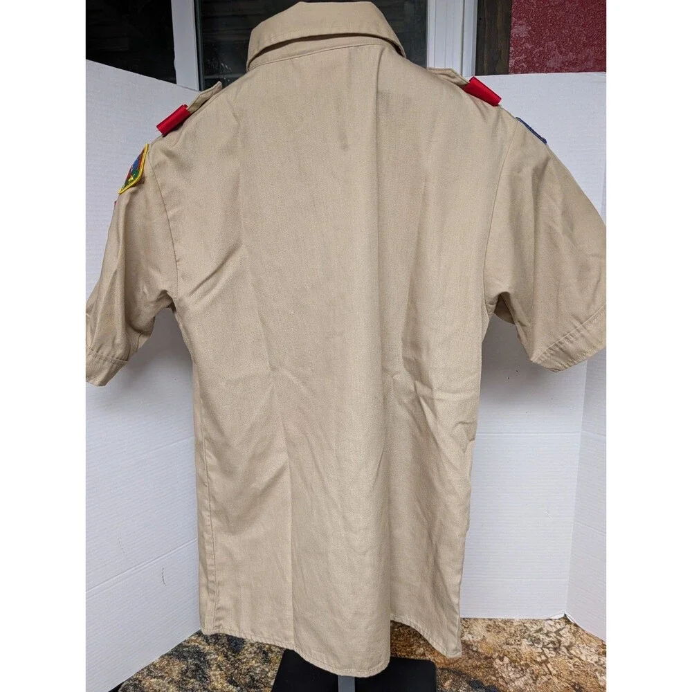 Vintage 70s Boy Scouts of America Boys Medium & Large BSA Uniform Button Up
